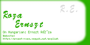 roza ernszt business card